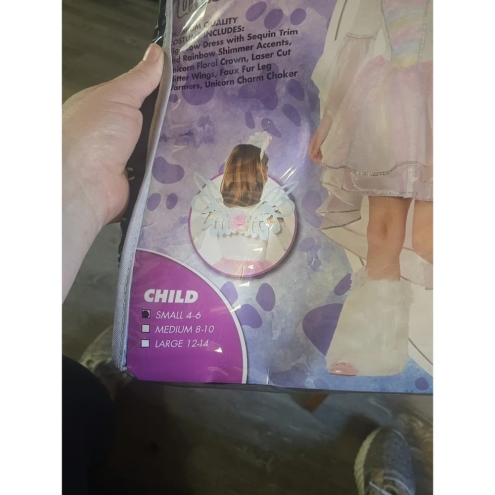 Majestic UNICORN HALLOWEEN COSPLAY COSTUME GIRLS Small 4-6 - Picture 2 of 3